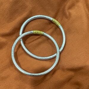 Elegant Silver and Gold Bracelet Duo